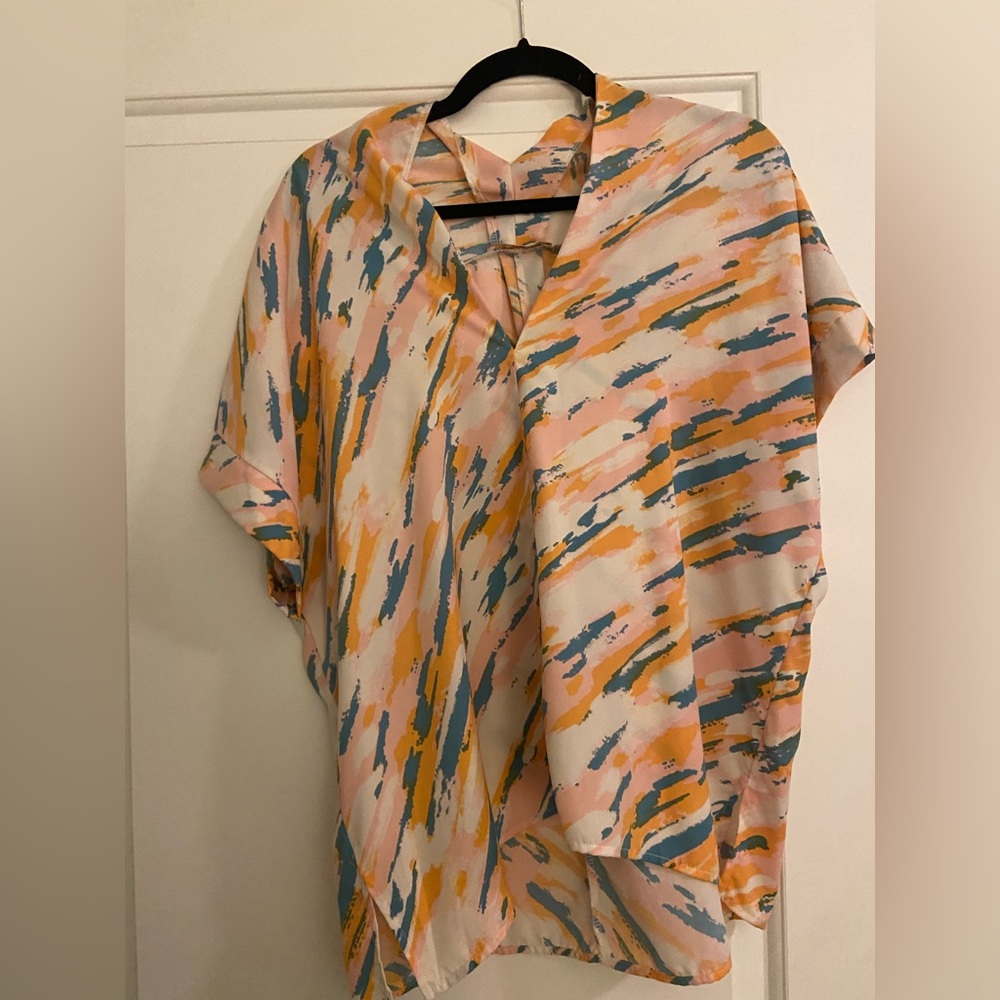 Karlie multicolored relaxed fit blouse Size M